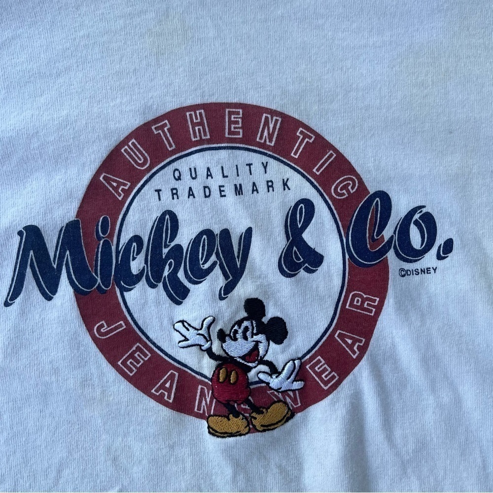 ** VINTAGE 90s SINGLE STITCH MICKEY & CO GRAPHIC TSHIRT Large White Disney - Picture 5 of 10